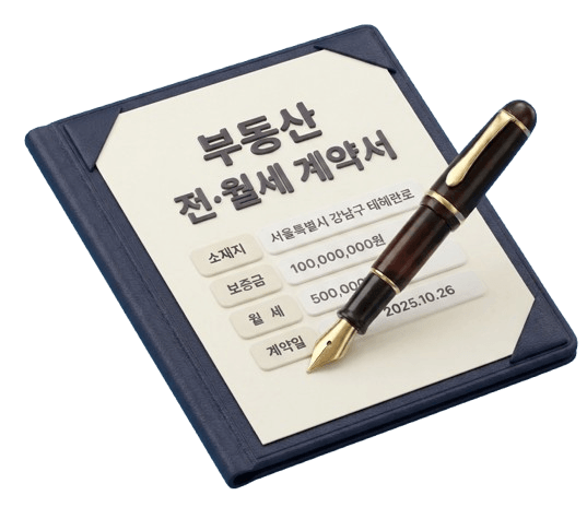 부동산 계약서 일러스트